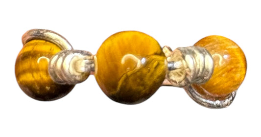 Tiger's Eye Wire-Wrapped Ring, Handmade Gemstone — alternate view