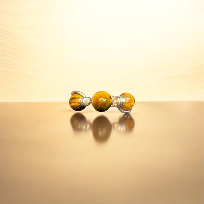 Tiger's Eye Wire-Wrapped Ring, Handmade Gemstone — alternate view 2