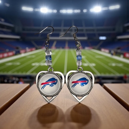 Buffalo Bills Fan Heart Earrings