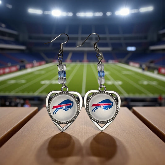 Buffalo Bills Fan Heart Earrings
