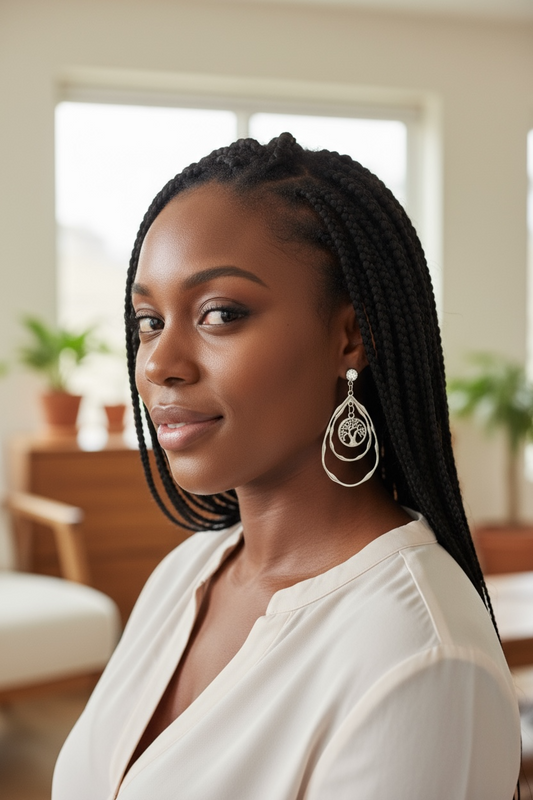 Tree of Life Silver Waterdrop