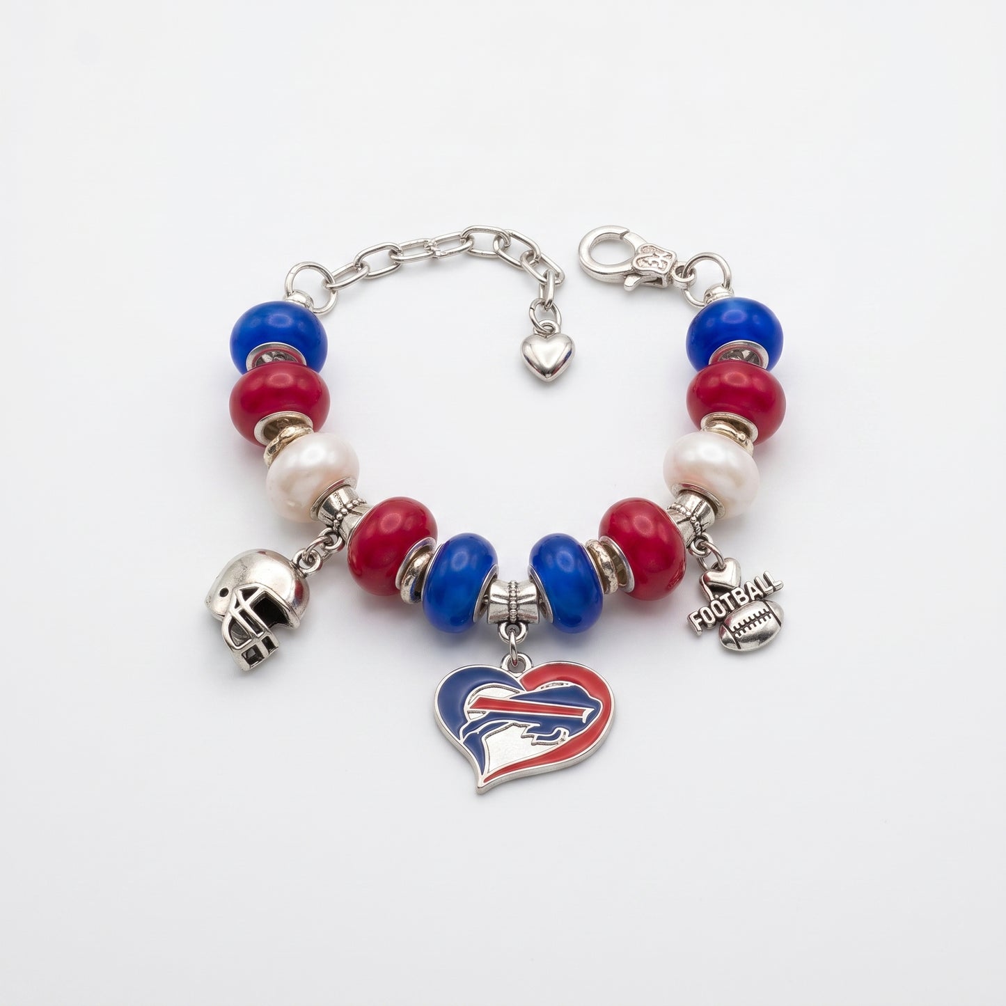 Buffalo Bills Fan Charm Bracelet