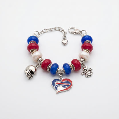 Buffalo Bills Fan Charm Bracelet